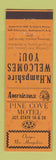 Matchbook Cover - Pine Cove Motel Ossipee NH Perkins Americana ORANGE WEAR