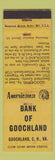 Matchbook Cover - Bank Goochland Court House VA Perkins Americana YELLOW