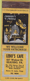 Matchbook Cover - Lebo's Cafe Reading PA
