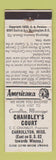 Matchbook Cover - Chambley's Court Carrollton MS Perkins Americana WHITE