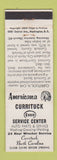 Matchbook Cover - Esso oil gas Currituck NC Perkins Americana WHITE