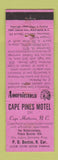 Matchbook Cover - Cape Pines Motel Cape Hatteras NC Perkins Americana PINK