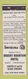 Matchbook Cover - Brushy Mountain Motel Bland VA Perkins Americana WHITE WORN