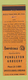 Matchbook Cover - Pendleton Grocery Sportsylvania VA Perkins Americana ORANGE