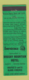Matchbook Cover - Brushy Mountain Motel Bland VA Perkins Americana GREEN