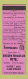 Matchbook Cover - Brushy Mountain Motel Bland VA Perkins Americana PINK