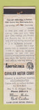 Matchbook Cover - Cavalier Court Manns Harbor NC Perkins Americana WHITE WEAR