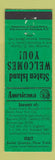 Matchbook Cover - Staten Island ST George NY Perkins Americana GREEN