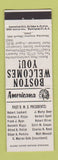 Matchbook Cover - RMS Boston MA 1960 Perkins Americana WHITE
