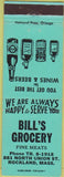 Matchbook Cover - Bill's Grocery Rockland MA
