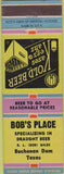 Matchbook Cover - Bob's Place Buchanan Dam TX