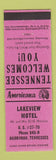 Matchbook Cover - Lakeview Motel Harriman TN Perkins Americana PINK