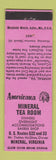 Matchbook Cover - Mineral Tea Room Mineral VA Perkins Americana PINK