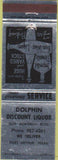 Matchbook Cover - Dolphin Discount Liquor Port Arthur TX