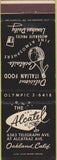 Matchbook Cover - The Alcatel Oakland CA Italian food