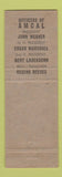 Matchbook Cover - AMCAL Match Club Fresno CA 1959 Perkins Americana ORANGE