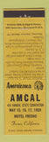 Matchbook Cover - AMCAL Match Club Fresno CA 1959 Perkins Americana YELLOW
