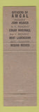 Matchbook Cover - AMCAL Match Club Fresno CA 1959 Perkins Americana YELLOW