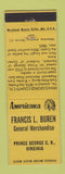 Matchbook Cover - General Store Prince George VA Perkins Americana YELLOW