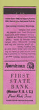 Matchbook Cover - First State Bank Paint Rock TX Perkins Americana PINK