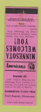 Matchbook Cover - Traveler's Motel Park Rapids MN Perkins Americana PINK WEAR