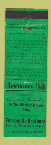 Matchbook Cover - Pointe a la Hatche LA Grocery Perkins Americana GREEN