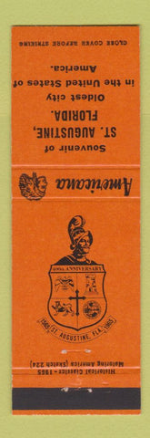 Matchbook Cover - St Augustine FL Perkins Americana ORANGE