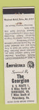 Matchbook Cover - Georgian Dinwiddie VA Perkins Americana WHITE