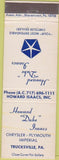 Matchbook Cover - Chrysler Plymouth Imperial Trucksville PA
