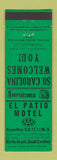 Matchbook Cover - El Patio Motel Myrtle Beach SC Perkins Americana GREEN