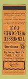 Matchbook Cover Rector Furniture Hardware Huntsville TN Perkins Americana YELLOW