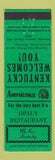 Matchbook Cover - Opal's Restaurant McKee KY Perkins Americana GREEN
