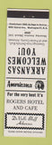 Matchbook Cover - Rogers Hotel De Valls Bluff AR Perkins Americana WHITE