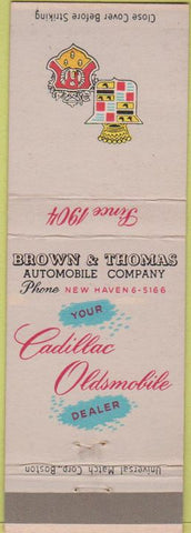 Matchbook Cover - Cadillac Oldsmobile New Haven CT