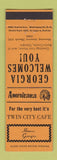 Matchbook Cover - Twin City Cafe Homer GA Perkins Americana ORANGE