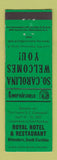 Matchbook Cover - Royal Hotel Winnsboro SC Perkins Americana GREEN
