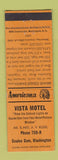 Matchbook Cover - Vista Motel Coulee Dam WA Perkins Americana ORANGE
