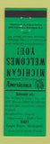 Matchbook Cover - Blight's Sons Eagle River MI Perkins Americana GREEN