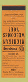 Matchbook Cover - Blight's Sons Eagle River MI Perkins Americana ORANGE