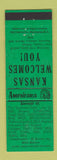 Matchbook Cover - Kaiser Insurance Gove KS Perkins Americana GREEN