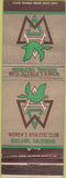 Matchbook Cover - Women's Athletic Club Oakland CA CREASE