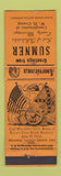 Matchbook Cover - Sumner MS Tallahatchie WD Crump Perkins Americana ORANGE
