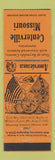 Matchbook Cover - Centerville MO Civil War Perkins Americana ORANGE
