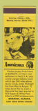 Matchbook Cover - Barrow AK puppy Perkins Americana YELLOW