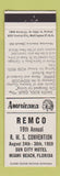 Matchbook Cover - REMCO RMS Miami FL 1961 Perkins Americana WHITE