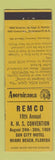 Matchbook Cover - REMCO RMS Miami FL 1962 Perkins Americana YELLOW