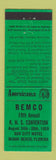 Matchbook Cover - REMCO RMS Miami FL 1963 Perkins Americana GREEN