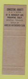 Matchbook Cover - Abbott RMS Miami Beach 1961 Perkins Americana ORANGE