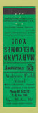 Matchbook Cover - Andrews Field Motel Upper Marlboro MD Perkins Americana GREEN