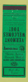 Matchbook Cover - Shore Acres Motel North Hero VT Perkins Americana GREEN